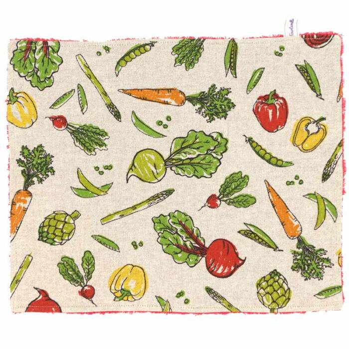 Set de table/Essuie-tout lavable "Au marché"