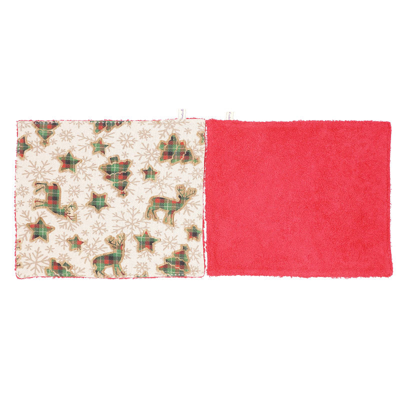 Set de table/Essuie-tout lavable "Noël écossais"